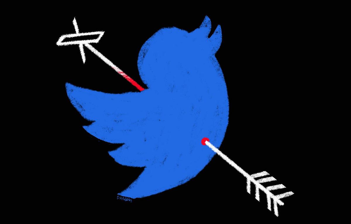 Elon Musk renombra Twitter como X Corp. Ilustración Darién Sánchez/ Fonoma.