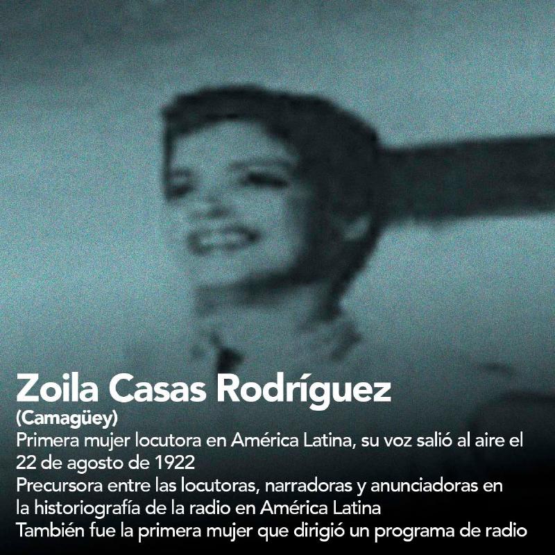 Zoila Casas Rodríguez, primera mujer locutora en América Latina