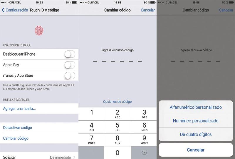 Pasos para cambiar el código de seguridad del iPhone