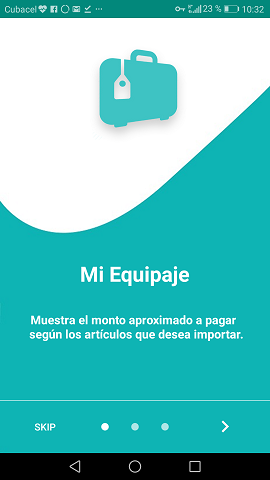 Captura de pantalla de Aduana de Cuba en el móvil, ¡llega sin miedo a la pesa