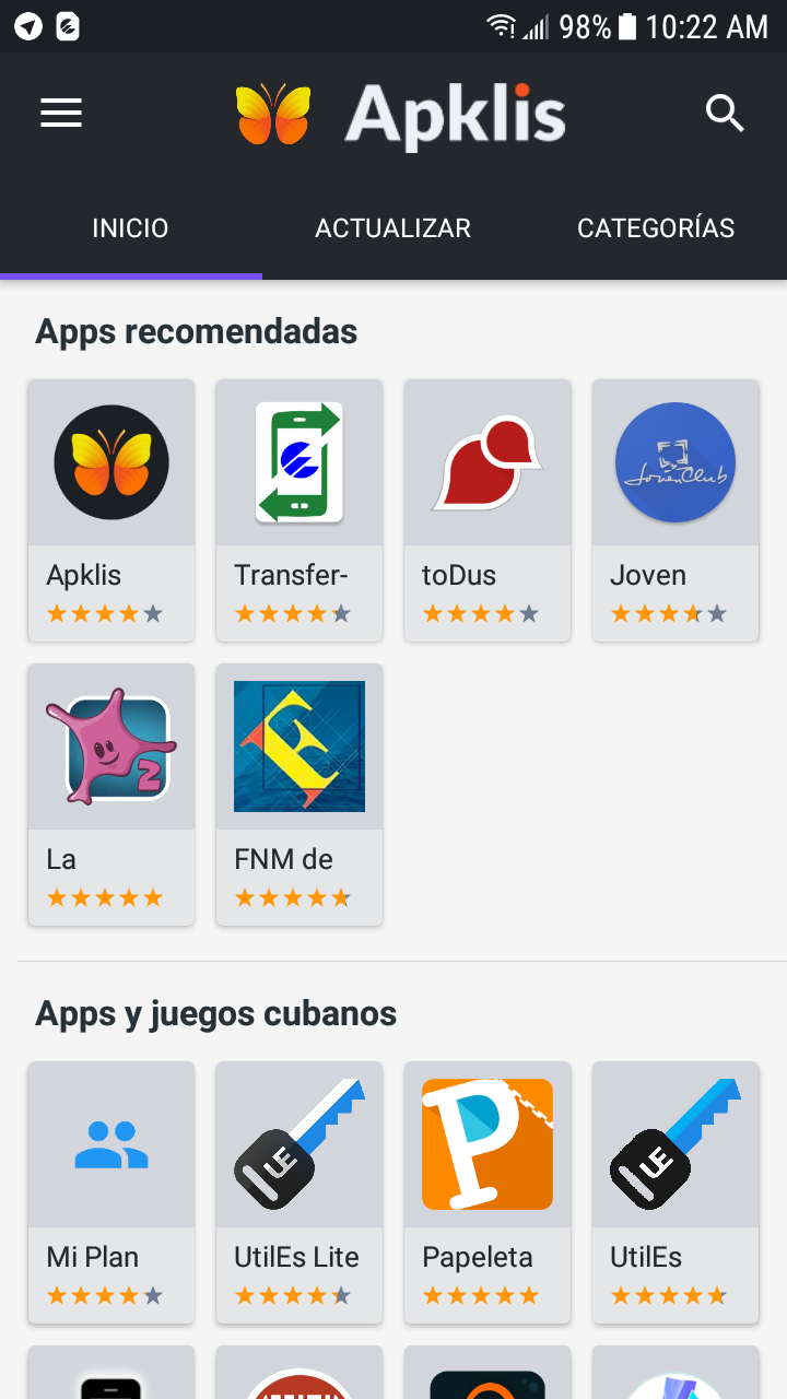 Captura de pantalla de ¿Apklis? Les presento al “Google Play cubano”