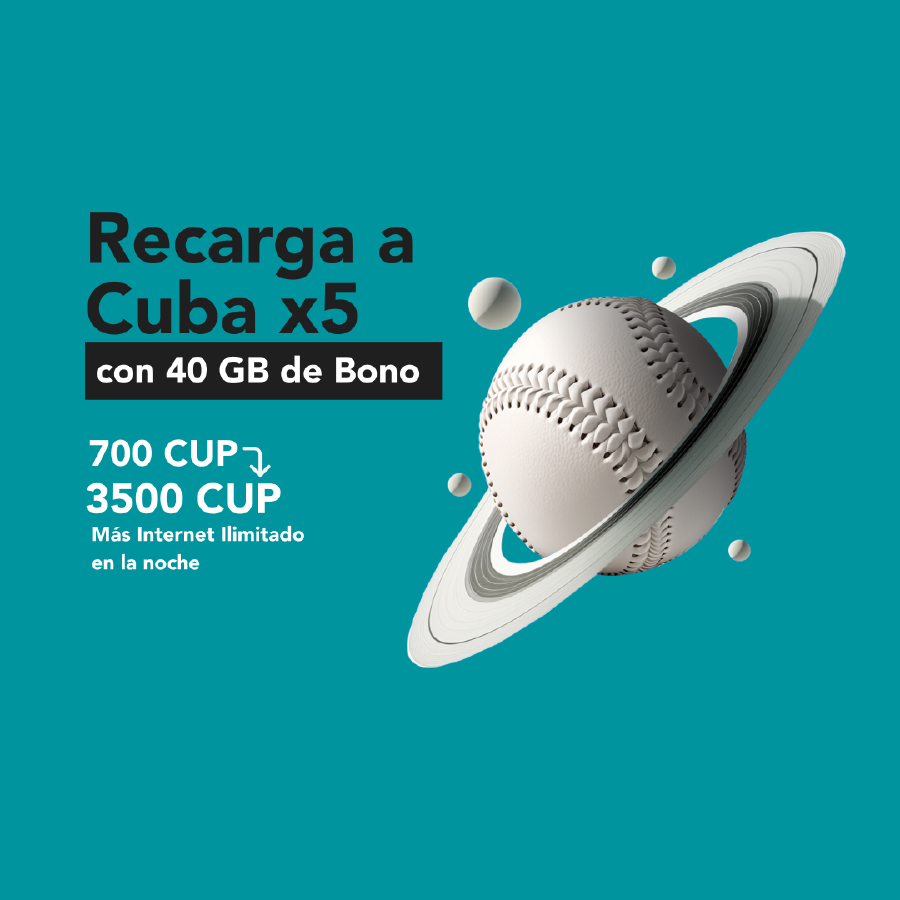 Recarga a Cuba x5 con 40 GB: La promoción con más datos móviles