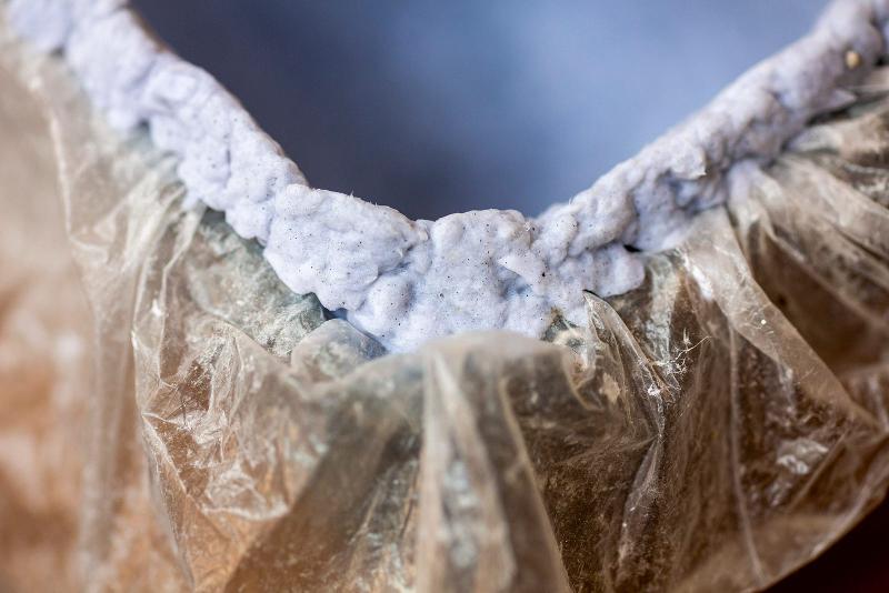 Detalle de una hoja artesanal de Ciclo Ecopapel