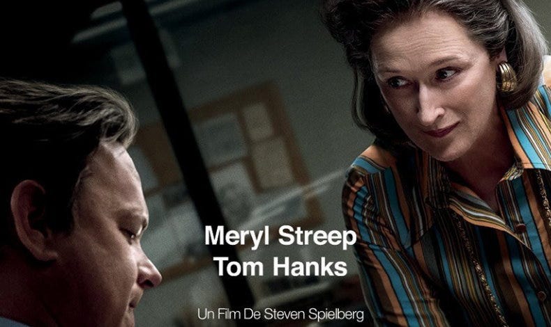 The Post, una de las películas nominadas a los Oscars. Y salió hace un mes en el Paquete Semanal