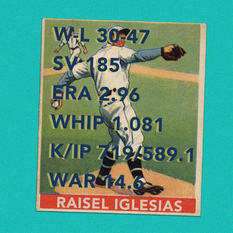 Los números de Iglesias con los tres equipos que ha jugado en MLB
