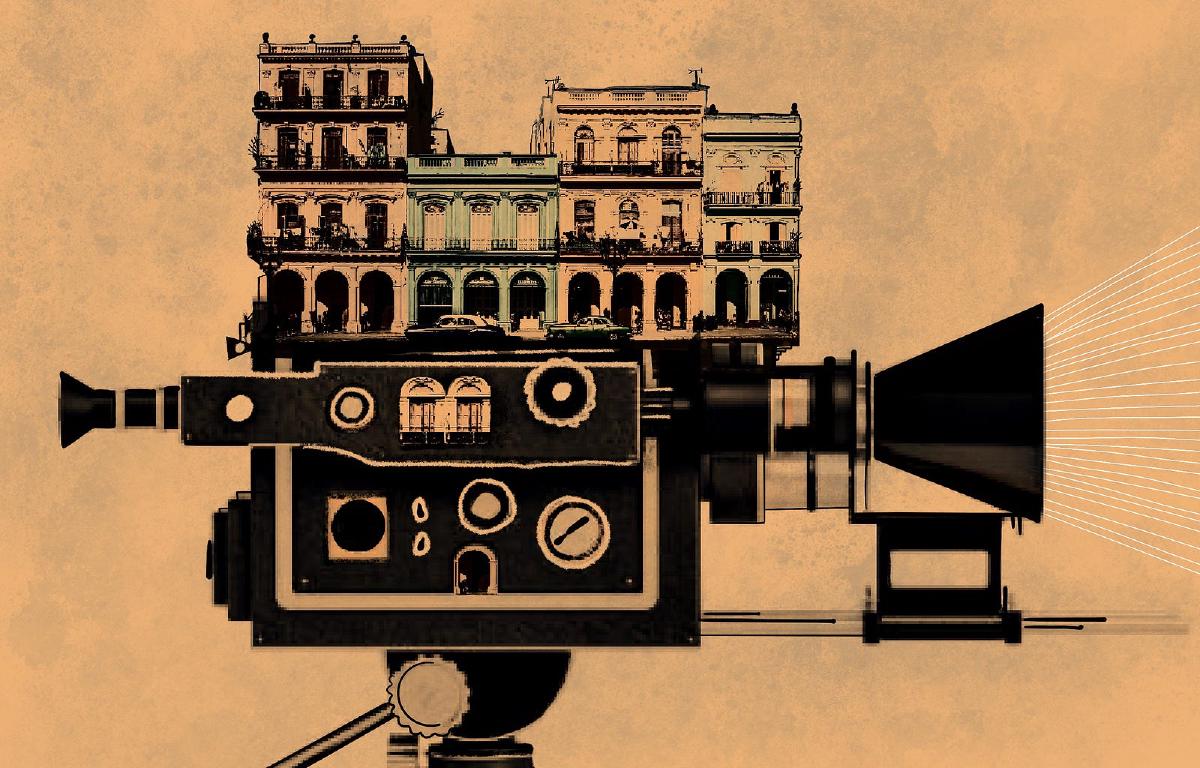 Filmar en Cuba ha sido un sueño para muchos creadores. Ilustración Darién Sánchez/ Fonoma.