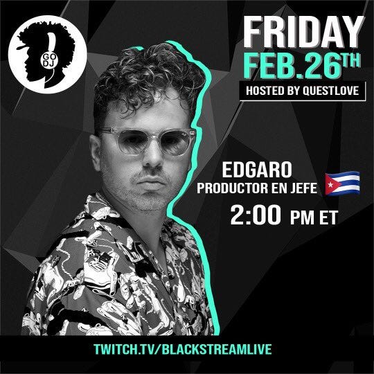 El DJ cubano partició en BlackStream Live