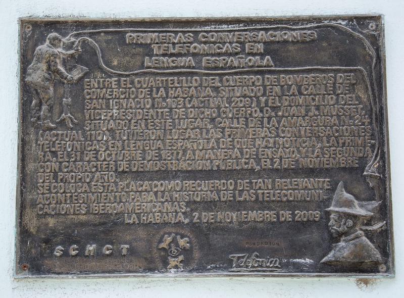 Placa conmemorativa del suceso en la calle Amargura, La Habana Vieja