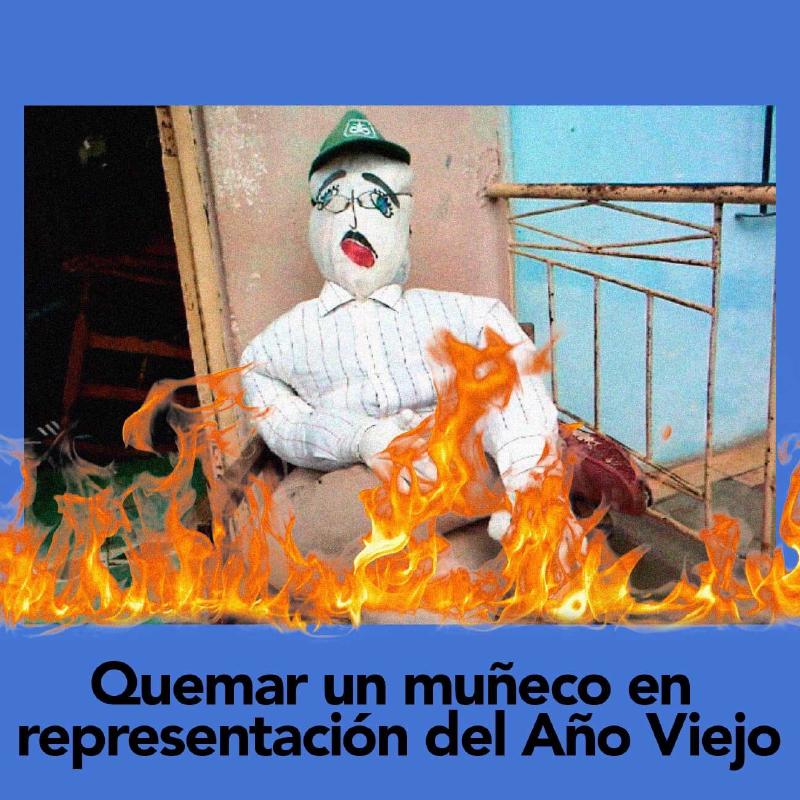 tradiciones cubanas de fin de año: quemar un muñeco