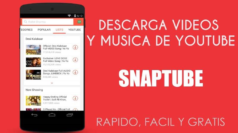 Captura de pantalla de Snaptube