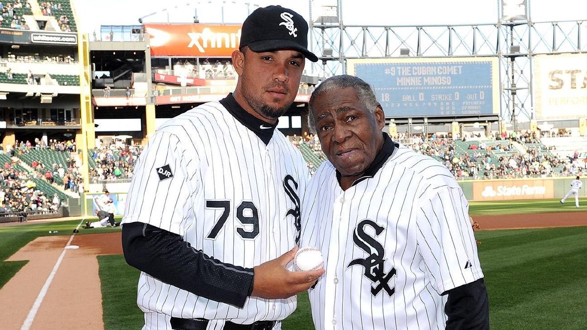 Jose Dariel Abreu y Minnie Miñoso en 2015