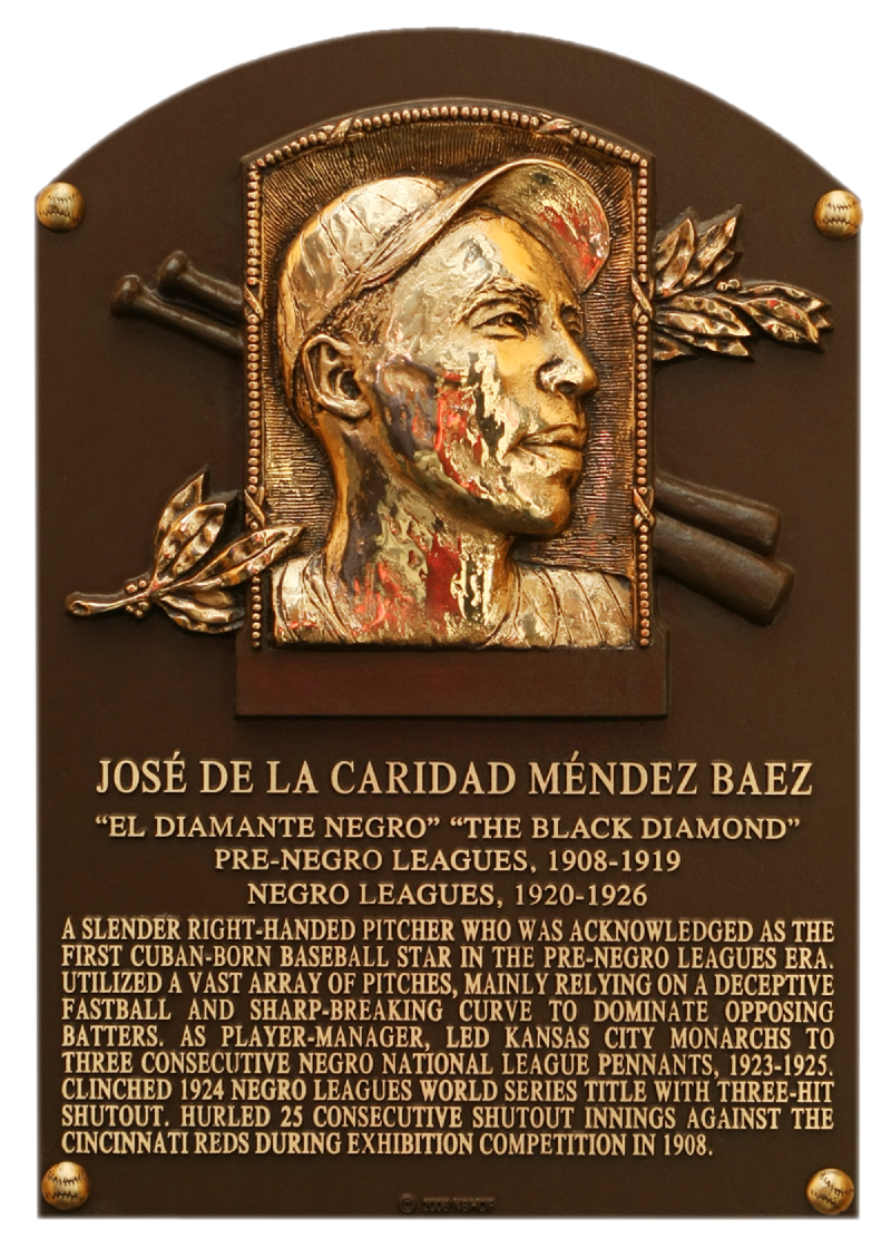 Placa de Méndez en Cooperstown
