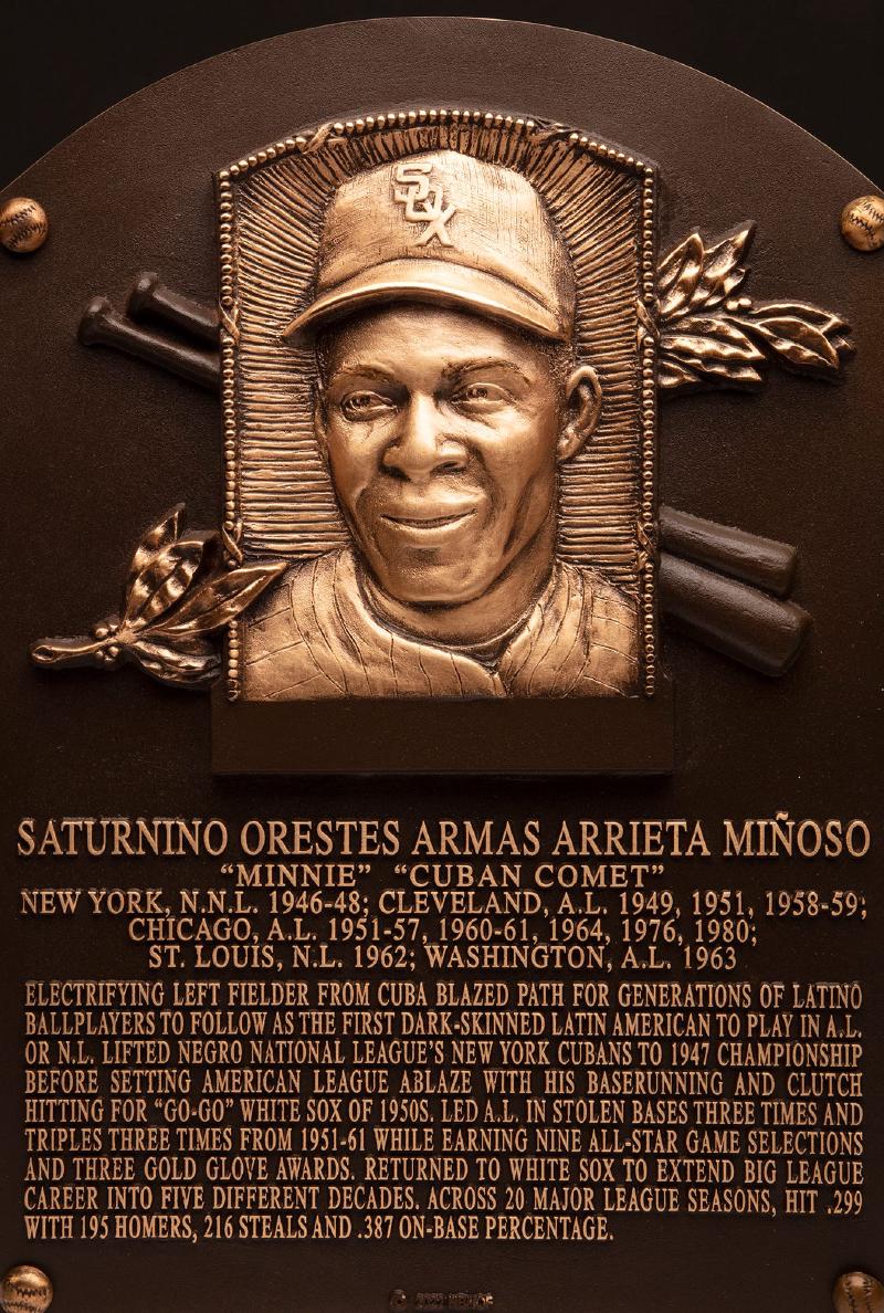 Placa de Minnie Miñoso en Cooperstown