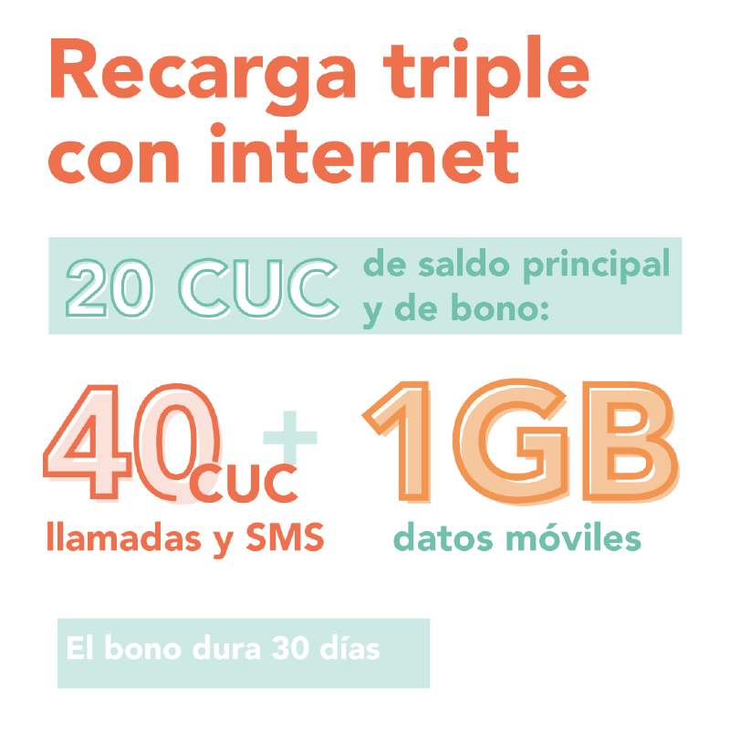 Recarga Triple con Internet