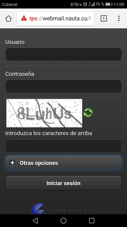 Webmail para gestionar correo Nauta desde el móvil