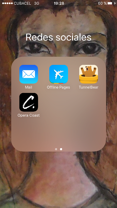 Captura de pantalla de Pasos para configurar una cuenta Nauta en iOS