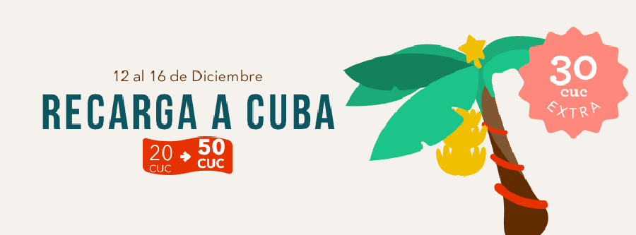 Promoción ETECSA + 30 CUC bono para recargar celulares en Cuba (12–16 de diciembre de 2016)