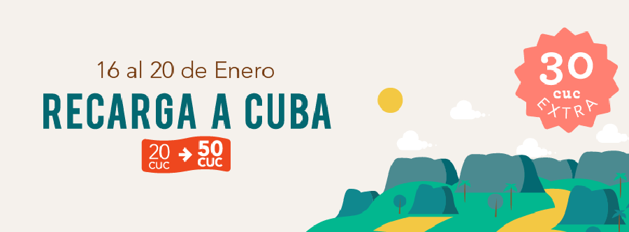Promoción ETECSA + 30 CUC bono para recargar celulares en Cuba (16–20 de enero de 2017)
