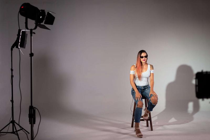 Lía Rodríguez en Estudio 50, durante la entrevista con Fonoma