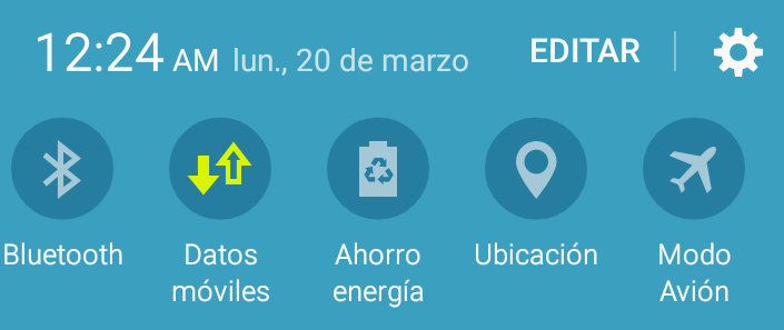 Para configurar y luego revisar nuestro correo, tenemos activar los datos móviles