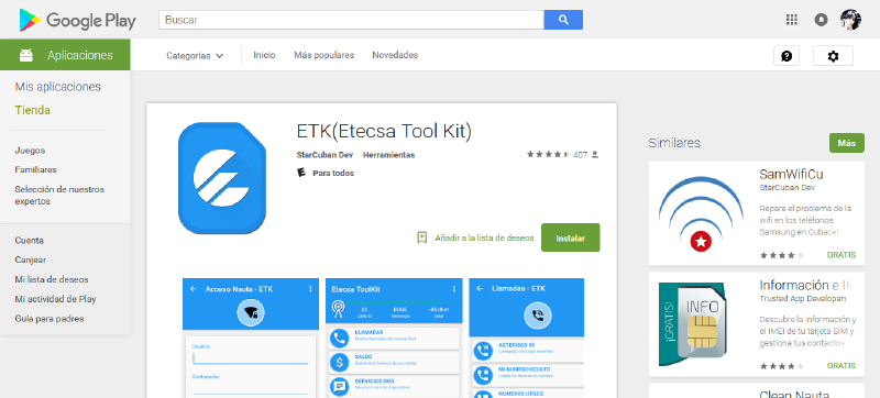 También podrías descargarte en Google Play ETK (Etecsa Tool Kit) que tiene las mismas funciones
